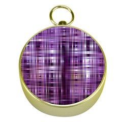 Purple Wave Abstract Background Shades Of Purple Tightly Woven Gold Compasses by Simbadda