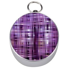 Purple Wave Abstract Background Shades Of Purple Tightly Woven Silver Compasses by Simbadda