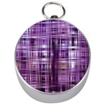 Purple Wave Abstract Background Shades Of Purple Tightly Woven Silver Compasses Front