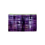 Purple Wave Abstract Background Shades Of Purple Tightly Woven Cosmetic Bag (XS) Front