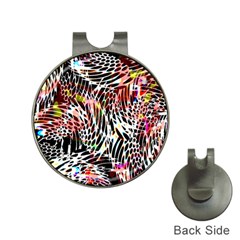 Abstract Composition Digital Processing Hat Clips With Golf Markers by Simbadda