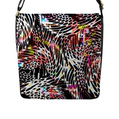 Abstract Composition Digital Processing Flap Messenger Bag (l)  by Simbadda