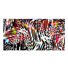 Abstract Composition Digital Processing Satin Shawl