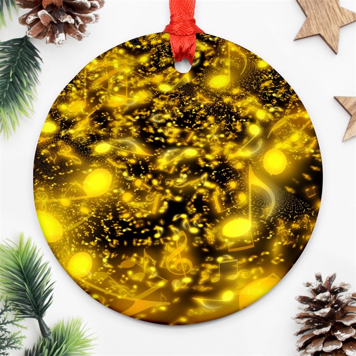 Vortex Glow Abstract Background Ornament (Round)