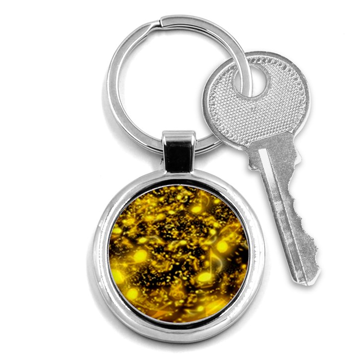 Vortex Glow Abstract Background Key Chains (Round) 