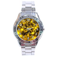 Vortex Glow Abstract Background Stainless Steel Analogue Watch by Simbadda