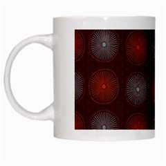 Abstract Dotted Pattern Elegant Background White Mugs by Simbadda