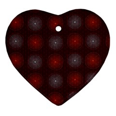 Abstract Dotted Pattern Elegant Background Heart Ornament (two Sides) by Simbadda