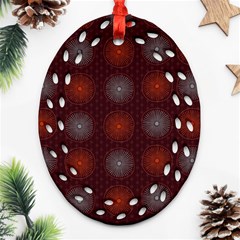 Abstract Dotted Pattern Elegant Background Oval Filigree Ornament (two Sides) by Simbadda