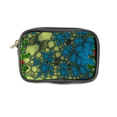 Holly Frame With Stone Fractal Background Coin Purse by Simbadda