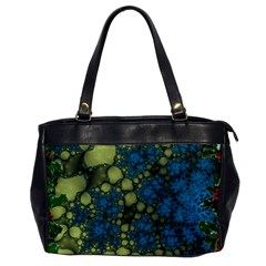 Holly Frame With Stone Fractal Background Office Handbags by Simbadda