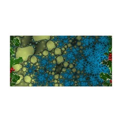 Holly Frame With Stone Fractal Background Yoga Headband by Simbadda