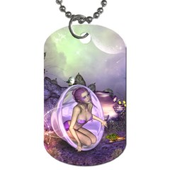 Wonderful Fairy In The Wonderland , Colorful Landscape Dog Tag (one Side) by FantasyWorld7