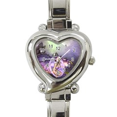 Wonderful Fairy In The Wonderland , Colorful Landscape Heart Italian Charm Watch by FantasyWorld7