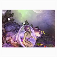 Wonderful Fairy In The Wonderland , Colorful Landscape Large Glasses Cloth by FantasyWorld7