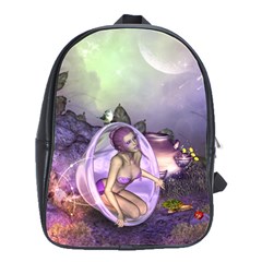 Wonderful Fairy In The Wonderland , Colorful Landscape School Bags(large)  by FantasyWorld7