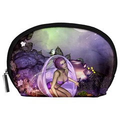 Wonderful Fairy In The Wonderland , Colorful Landscape Accessory Pouches (large)  by FantasyWorld7