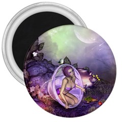 Wonderful Fairy In The Wonderland , Colorful Landscape 3  Magnets by FantasyWorld7