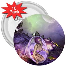 Wonderful Fairy In The Wonderland , Colorful Landscape 3  Buttons (10 Pack) 