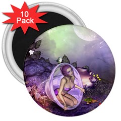 Wonderful Fairy In The Wonderland , Colorful Landscape 3  Magnets (10 Pack)  by FantasyWorld7