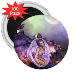 Wonderful Fairy In The Wonderland , Colorful Landscape 3  Magnets (100 Pack) by FantasyWorld7