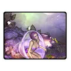 Wonderful Fairy In The Wonderland , Colorful Landscape Fleece Blanket (small) by FantasyWorld7