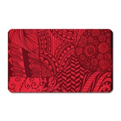 Deep Red Background Abstract Magnet (rectangular) by Simbadda