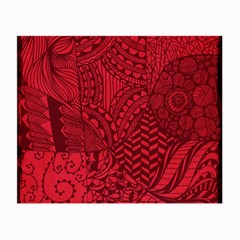 Deep Red Background Abstract Small Glasses Cloth by Simbadda