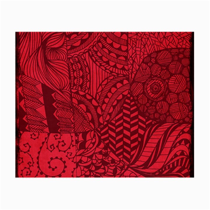 Deep Red Background Abstract Small Glasses Cloth