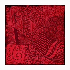 Deep Red Background Abstract Medium Glasses Cloth (2-side) by Simbadda