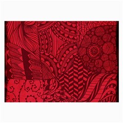 Deep Red Background Abstract Large Glasses Cloth by Simbadda