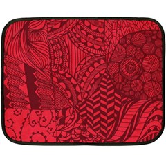 Deep Red Background Abstract Fleece Blanket (mini) by Simbadda