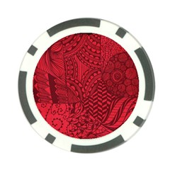 Deep Red Background Abstract Poker Chip Card Guard (10 Pack) by Simbadda