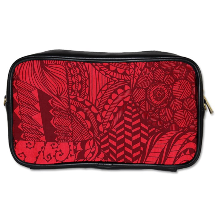 Deep Red Background Abstract Toiletries Bags 2-Side