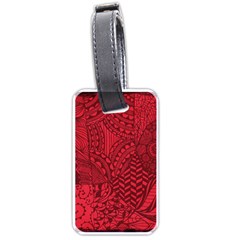 Deep Red Background Abstract Luggage Tags (one Side)  by Simbadda