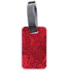 Deep Red Background Abstract Luggage Tags (two Sides) by Simbadda