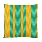 Green And Orange Herringbone Wallpaper Pattern Background Standard Cushion Case (Two Sides) Front