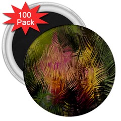 Abstract Brush Strokes In A Floral Pattern  3  Magnets (100 Pack) by Simbadda