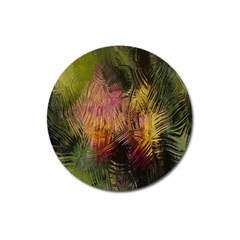 Abstract Brush Strokes In A Floral Pattern  Magnet 3  (round) by Simbadda