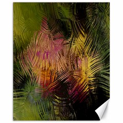 Abstract Brush Strokes In A Floral Pattern  Canvas 16  X 20   by Simbadda