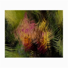 Abstract Brush Strokes In A Floral Pattern  Small Glasses Cloth (2-side) by Simbadda