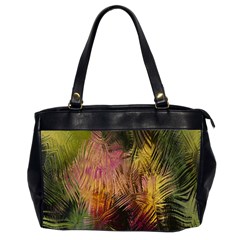 Abstract Brush Strokes In A Floral Pattern  Office Handbags (2 Sides)  by Simbadda