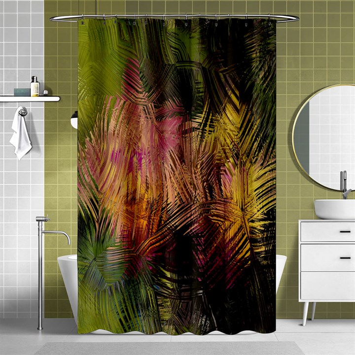 Abstract Brush Strokes In A Floral Pattern  Shower Curtain 48  x 72  (Small) 