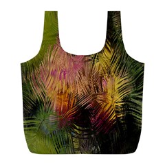 Abstract Brush Strokes In A Floral Pattern  Full Print Recycle Bags (l)  by Simbadda