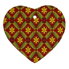 Beautiful Abstract Pattern Background Wallpaper Seamless Heart Ornament (two Sides) by Simbadda