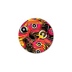 Abstract Clutter Pattern Baffled Field Golf Ball Marker by Simbadda