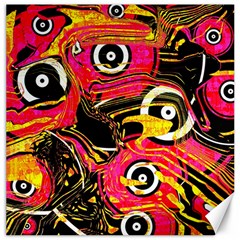 Abstract Clutter Pattern Baffled Field Canvas 16  X 16   by Simbadda