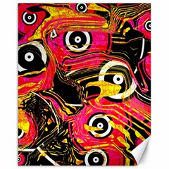 Abstract Clutter Pattern Baffled Field Canvas 16  X 20   by Simbadda