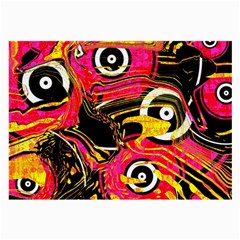 Abstract Clutter Pattern Baffled Field Large Glasses Cloth (2-side) by Simbadda