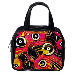 Abstract Clutter Pattern Baffled Field Classic Handbags (one Side) by Simbadda